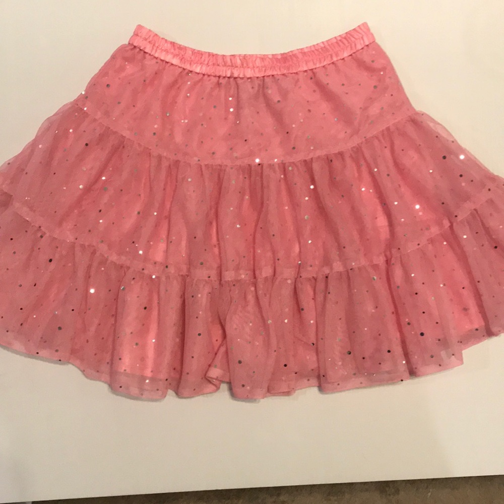 Pink Fully lined w/Sheer layers w/Shiny dot Skirt